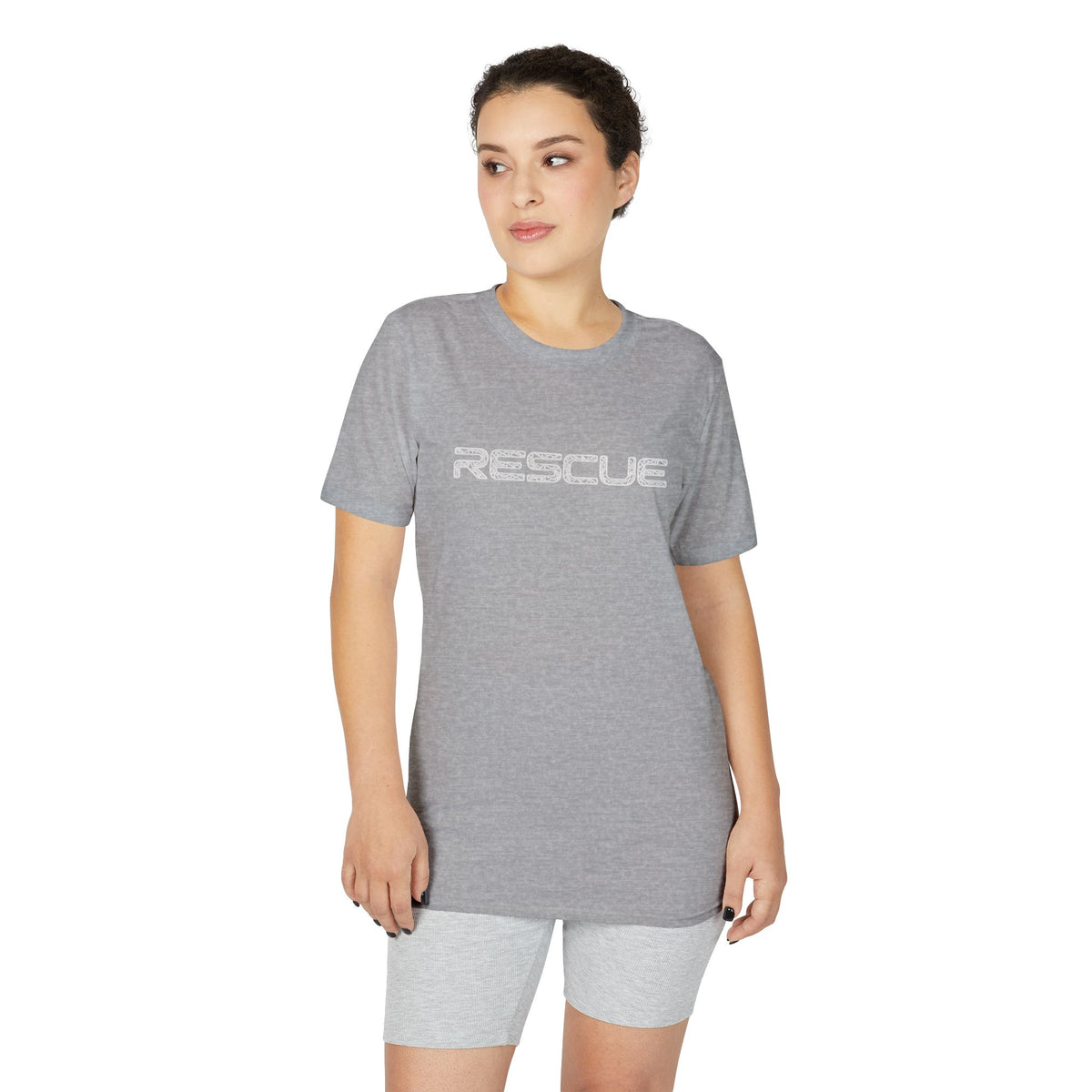 Rescue Performance T-Shirt Wire White Font — Subtle Rescue Logo