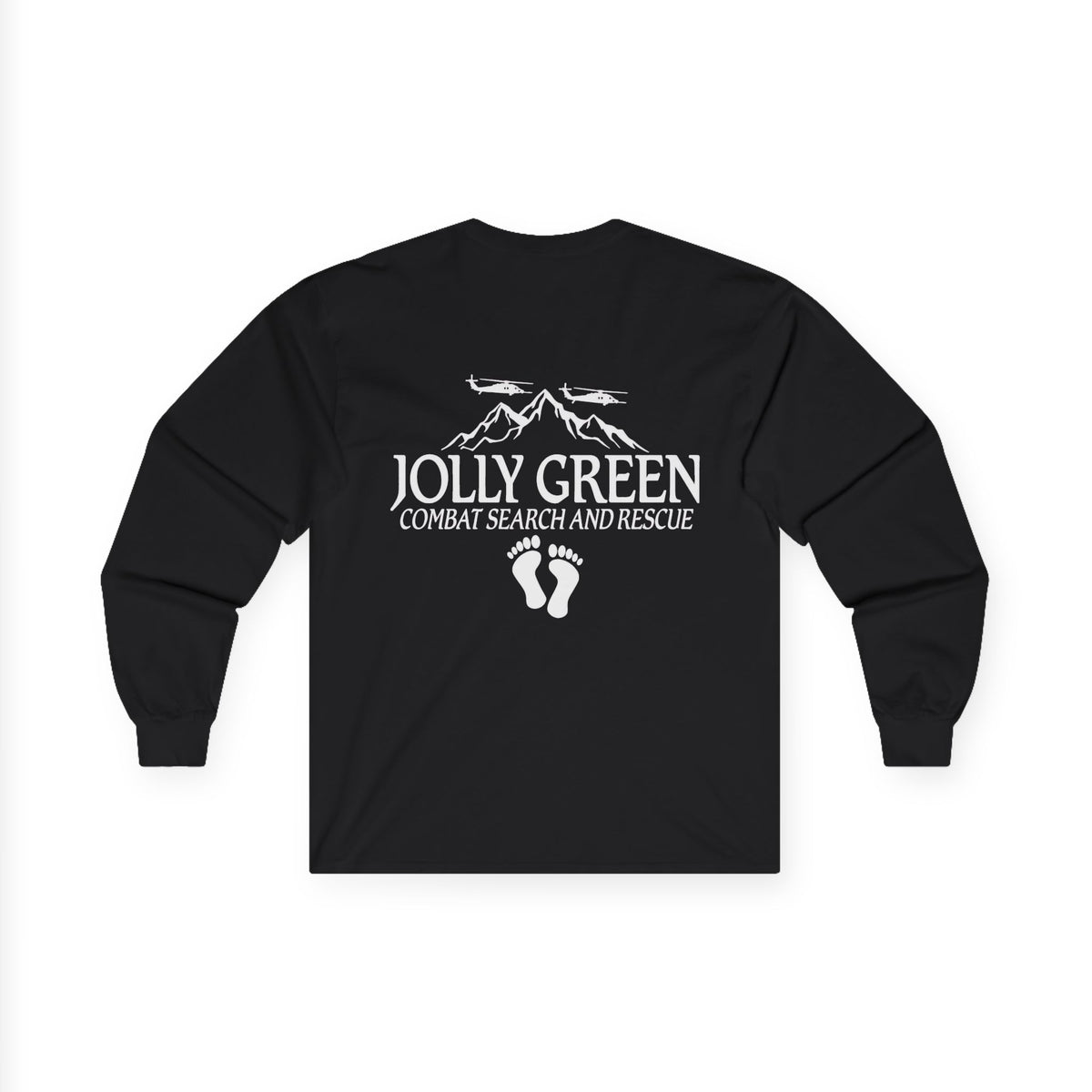 Rescue Logo Long Sleeve Tee, Jolly Green back print – view 7