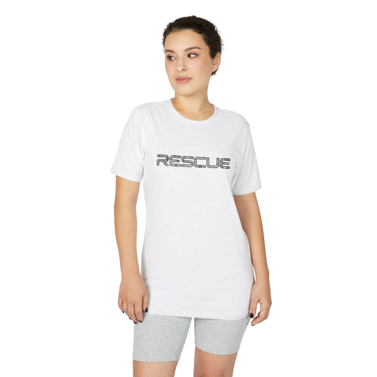 Rescue Performance T-Shirt Topo Black Font — Subtle Rescue Logo
