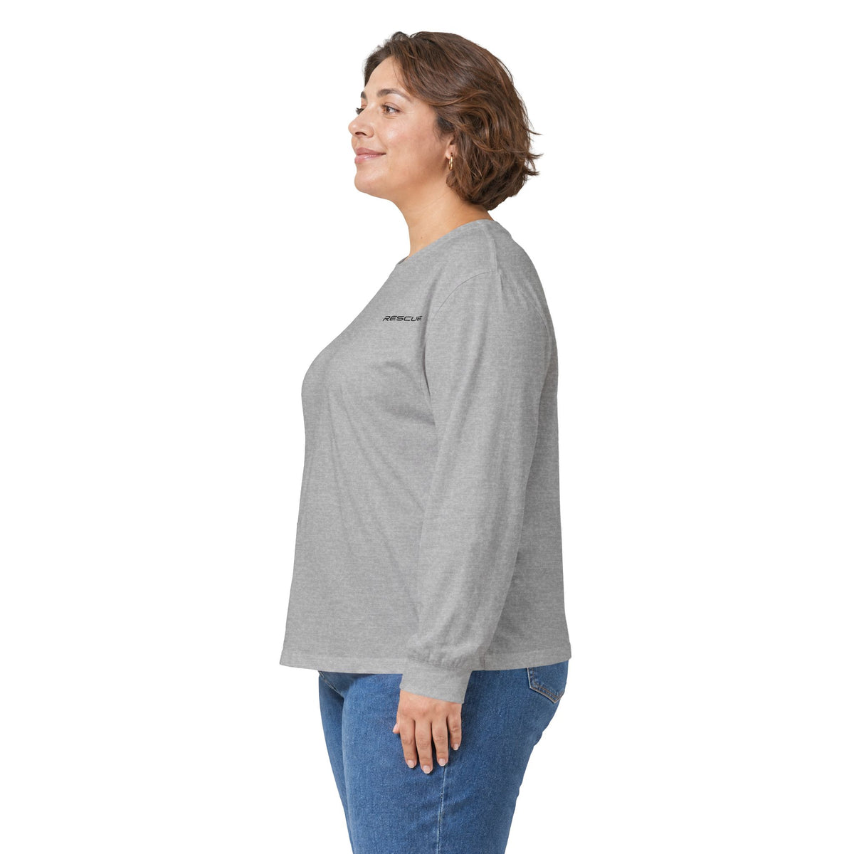 Rescue Logo Long Sleeve Tee, Jolly Green back print – view 16