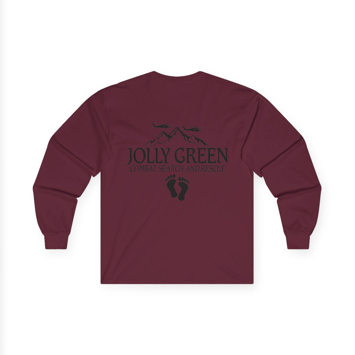 Rescue Logo Long Sleeve Tee, Jolly Green back print – view 17