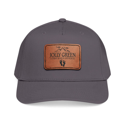 Jolly Green Mountain Leather Patch Cap – view 1