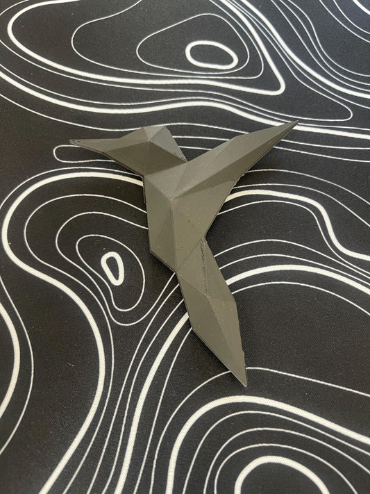 Custom 3D Printed Geometric Hummingbird Magnet – Modern Art Design