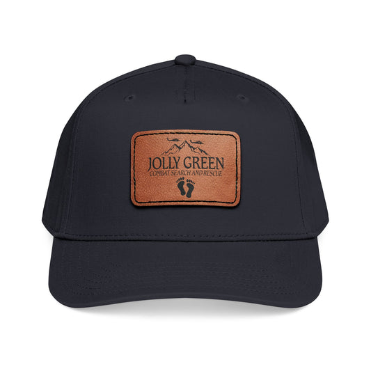 Jolly Green Mountain Leather Patch Cap – view 2
