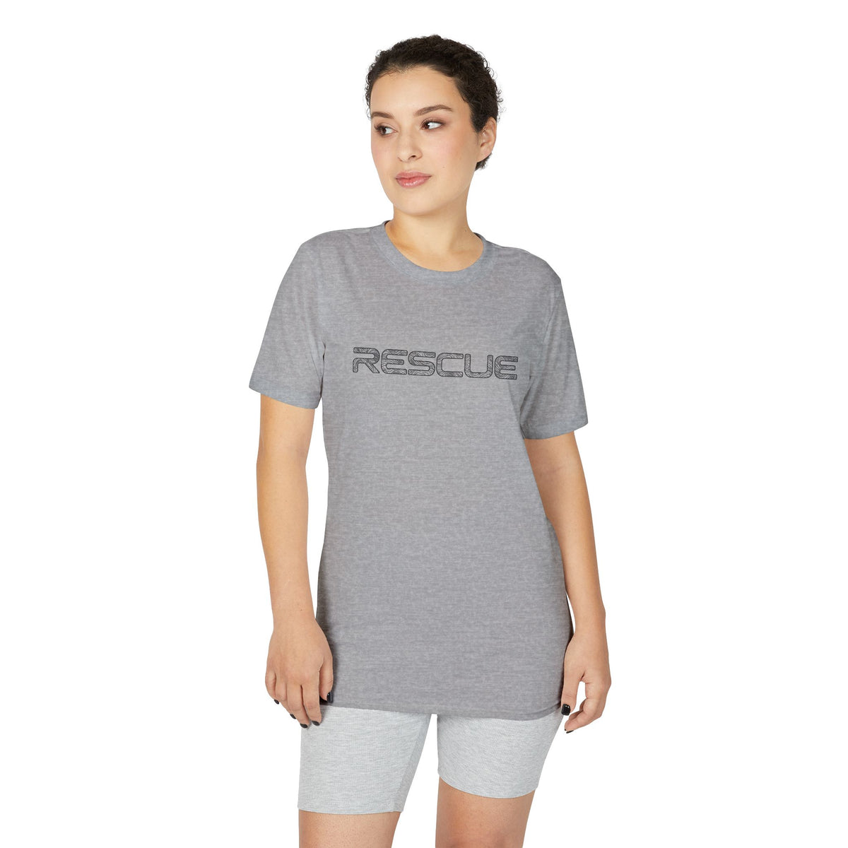 Rescue Performance T-Shirt Topo Black Font — Subtle Rescue Logo
